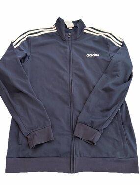 adidas Dark Navy Sports Jacket with White Logo